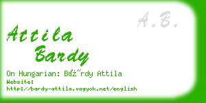 attila bardy business card